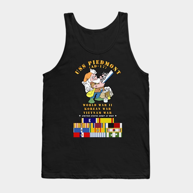 USS Piedmont (AD-17) w WWII - KOREA - VN SVC Tank Top by twix123844